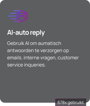 Aivoria AI auto-reply tool voor automatische antwoorden op e-mails en klantvragen.